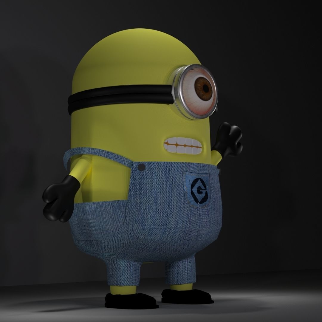 Minion character 3D model Low-poly 3D model_7
