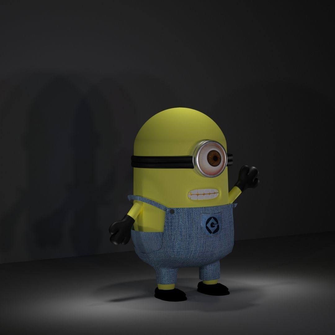 Minion character 3D model Low-poly 3D model_2