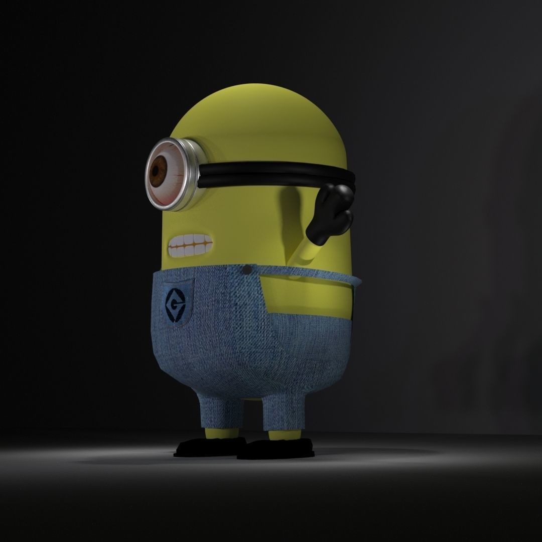 Minion character 3D model Low-poly 3D model_5