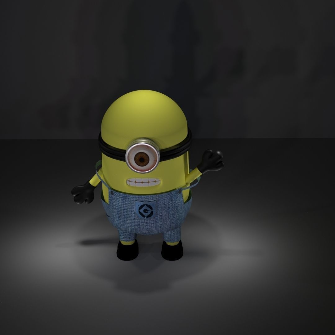 Minion character 3D model Low-poly 3D model_3