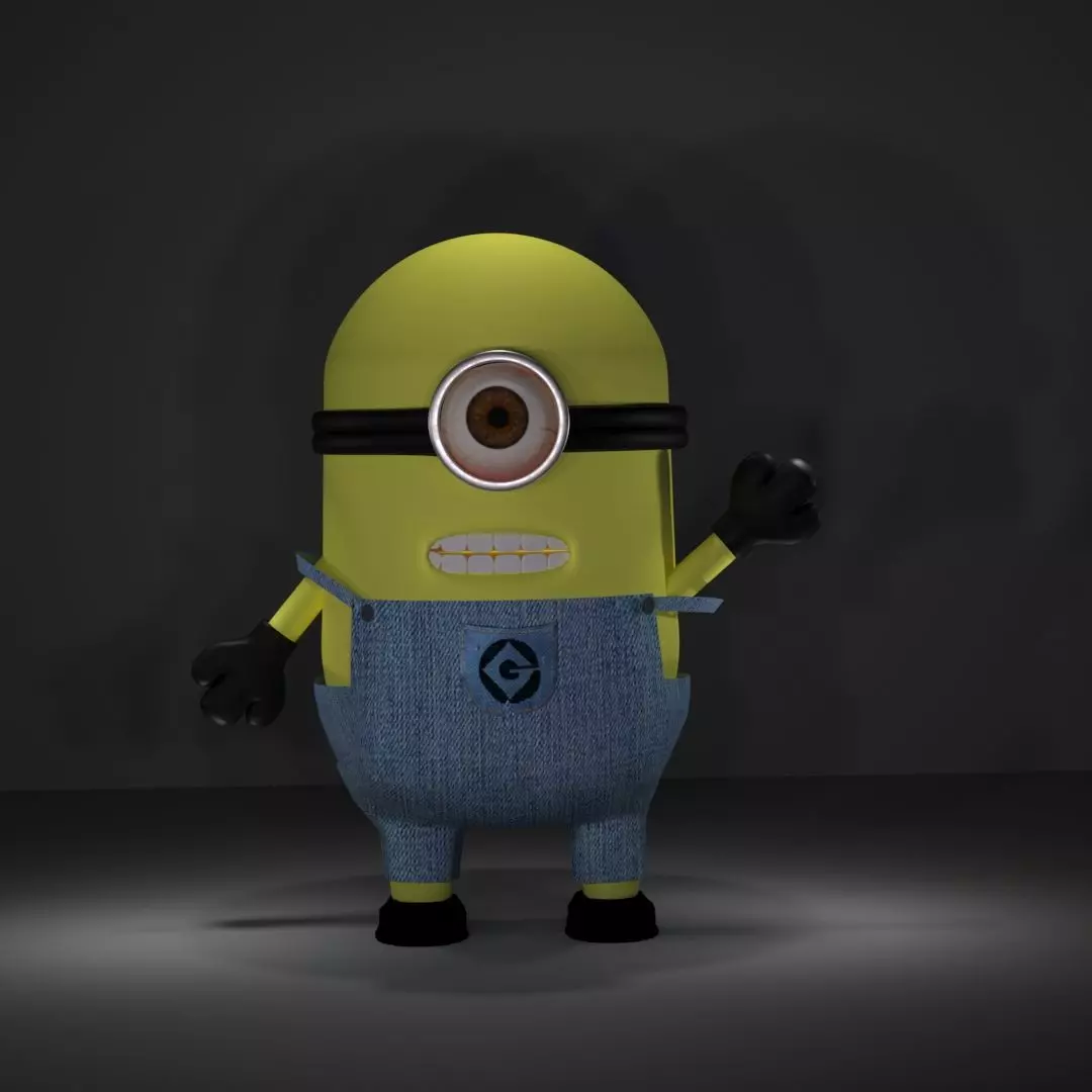 Minion character 3D model Low-poly 3D model_0