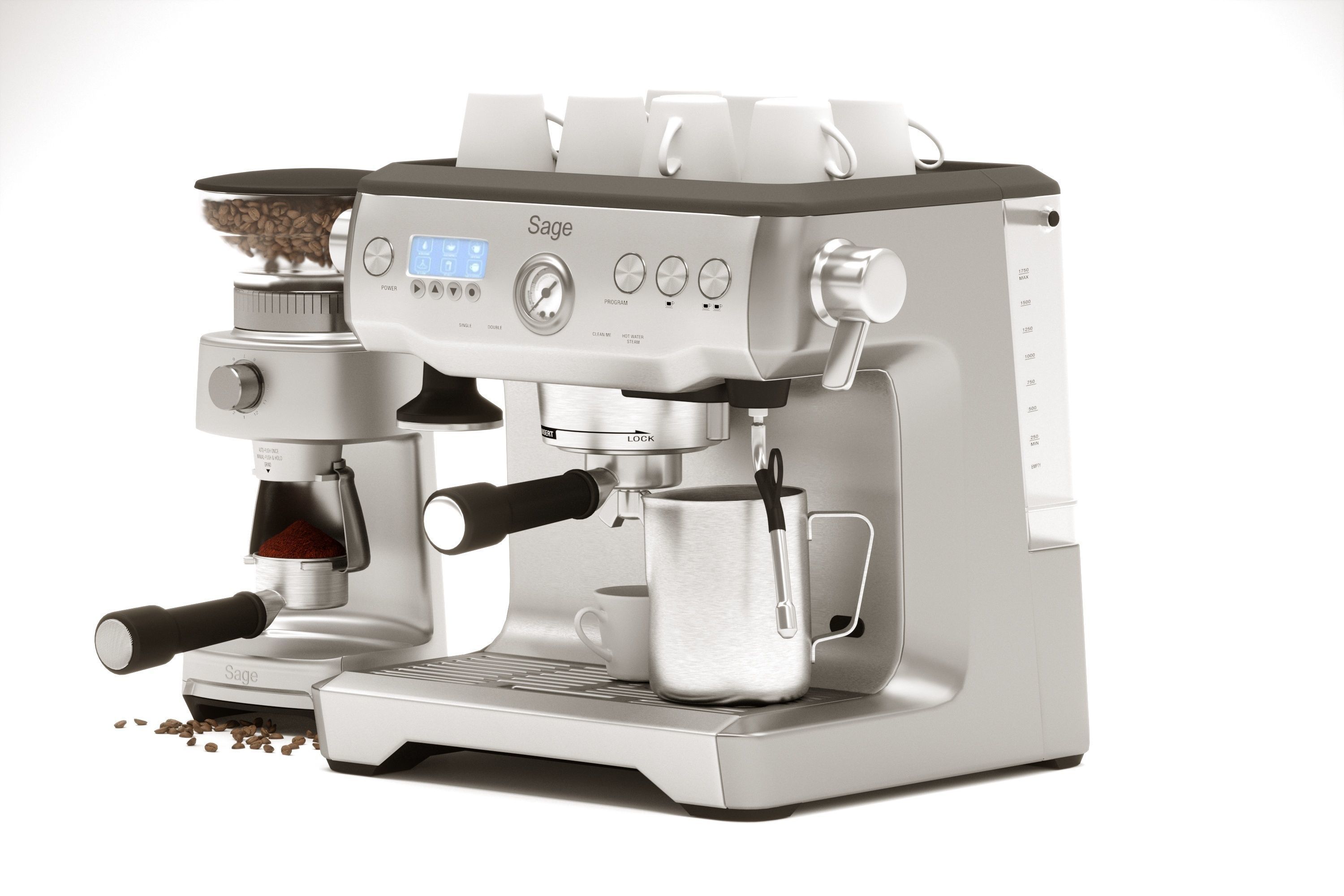 Sage Barista Coffee Machine 3D model_7
