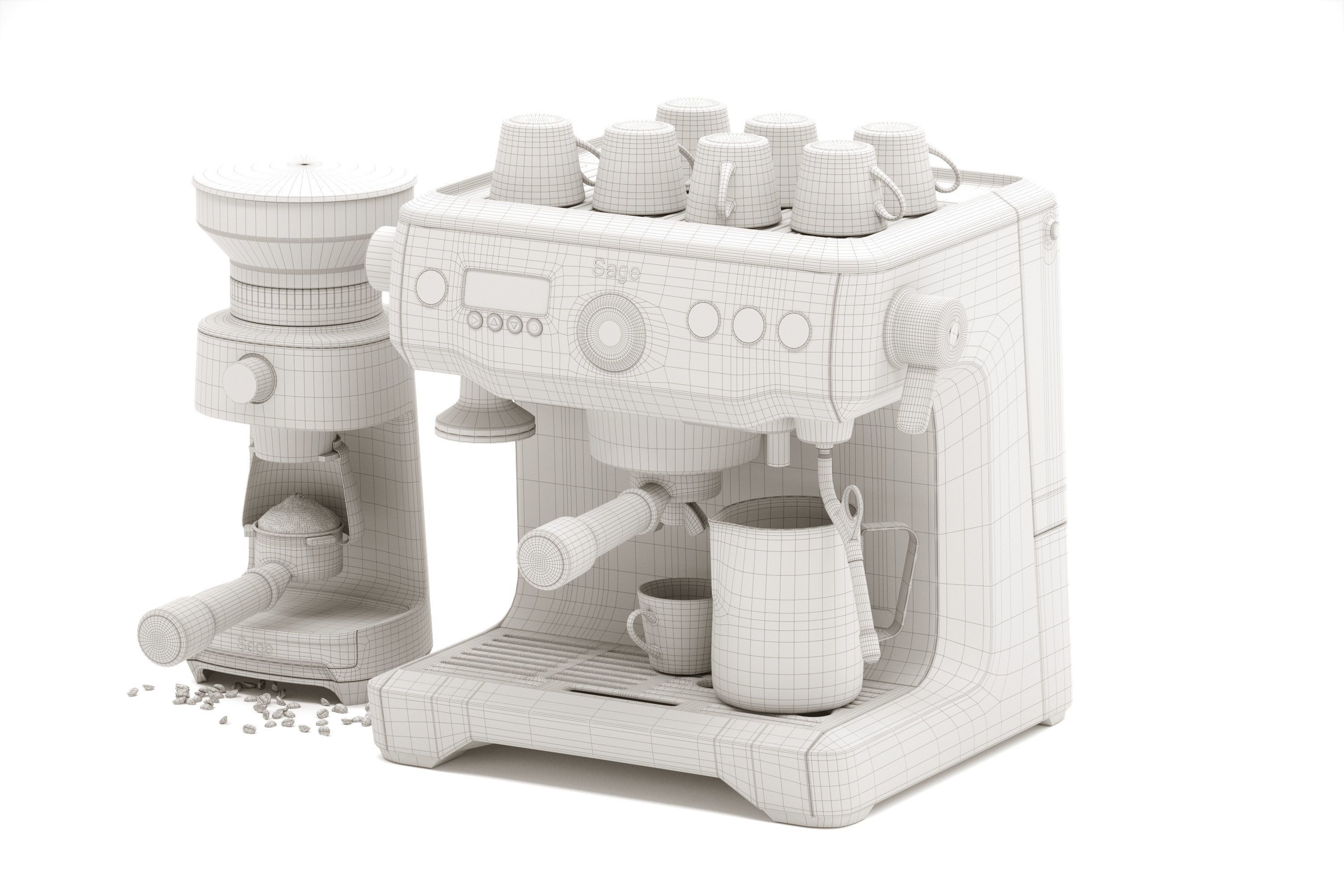 Sage Barista Coffee Machine 3D model_9