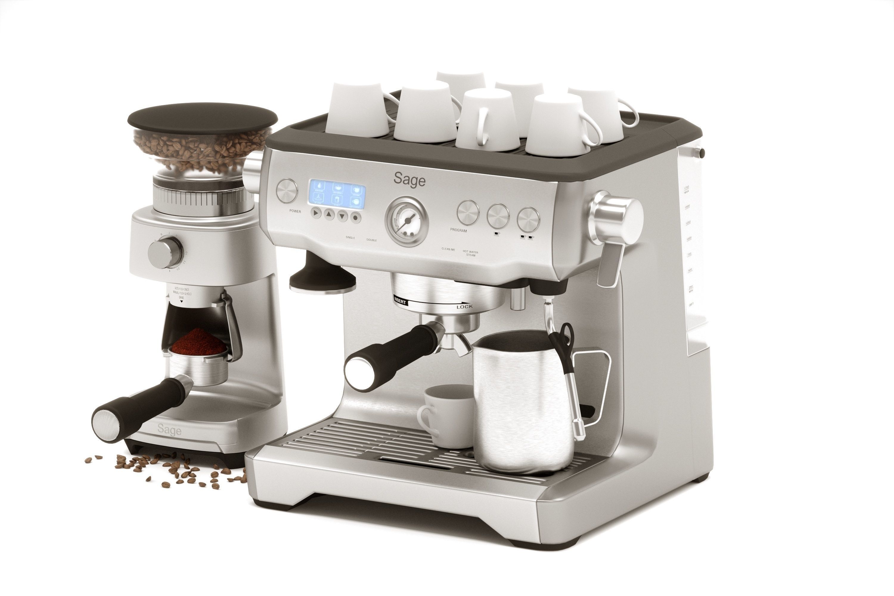 Sage Barista Coffee Machine 3D model_8
