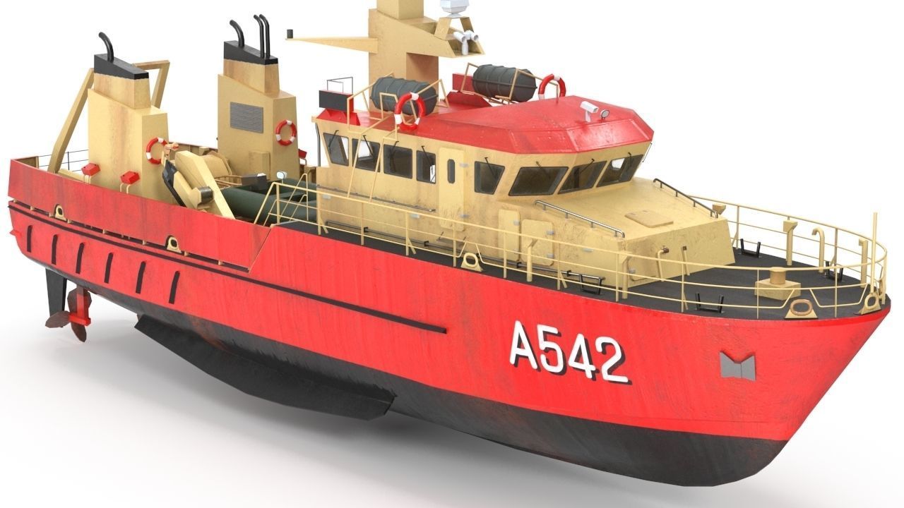 Birkholm  Vessel - A542 with PBR textures Low-poly 3D model_26