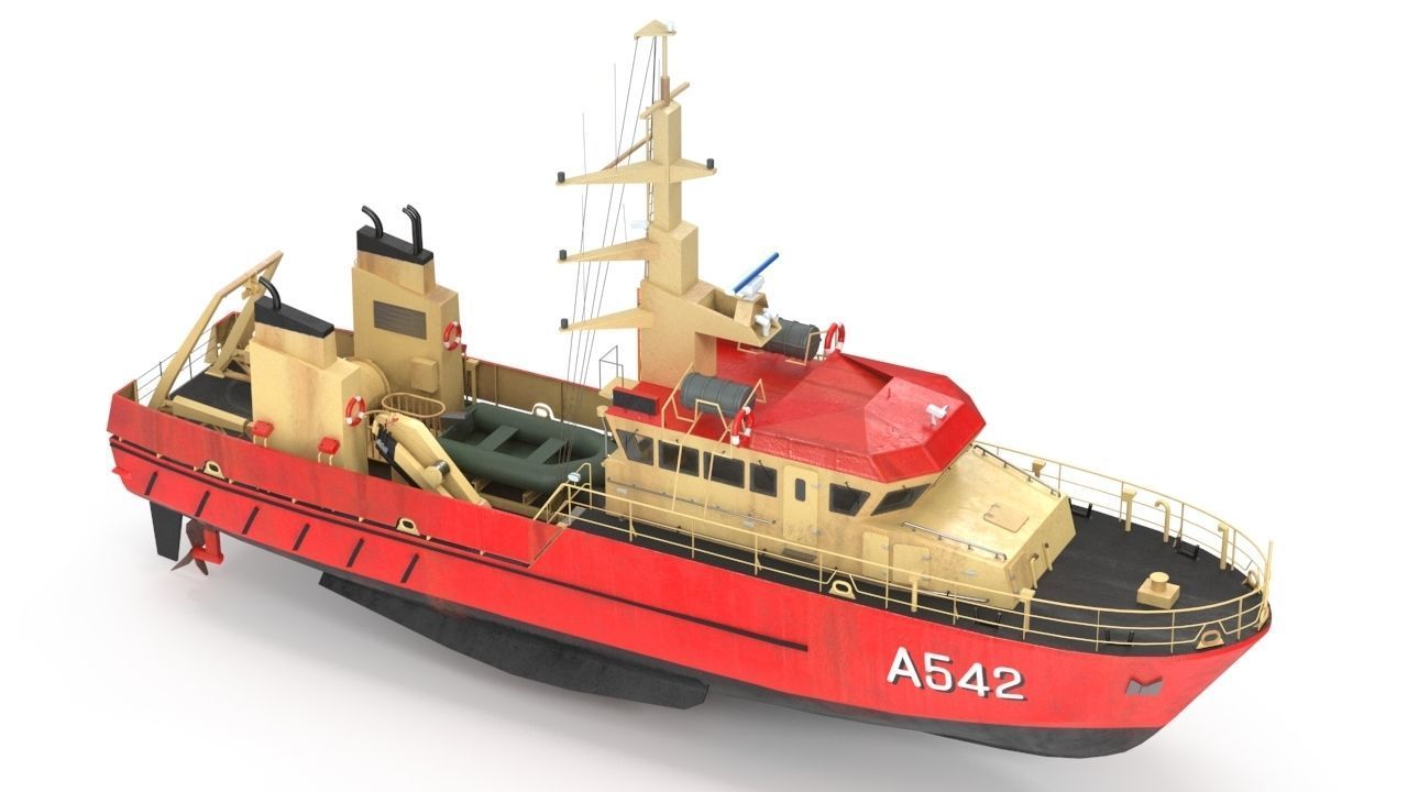 Birkholm  Vessel - A542 with PBR textures Low-poly 3D model_3