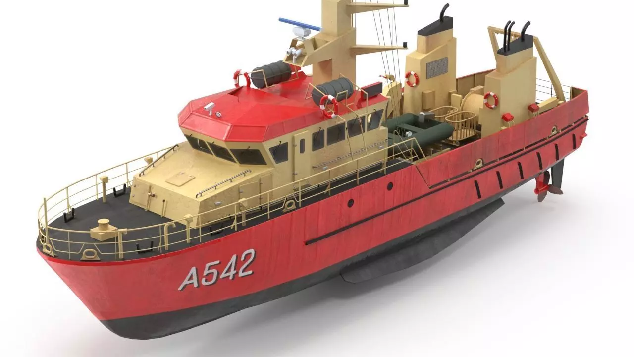 Birkholm  Vessel - A542 with PBR textures Low-poly 3D model_0