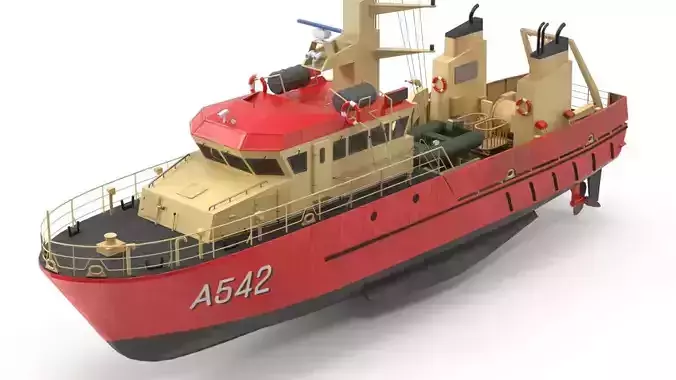 Birkholm  Vessel - A542 with PBR textures Low-poly 3D model