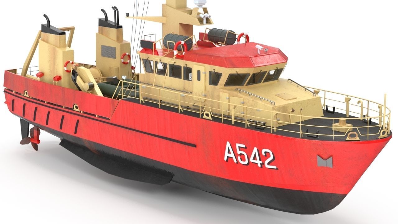 Birkholm  Vessel - A542 with PBR textures Low-poly 3D model_18