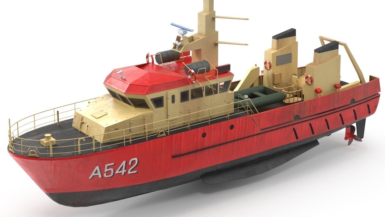 Birkholm  Vessel - A542 with PBR textures Low-poly 3D model_13