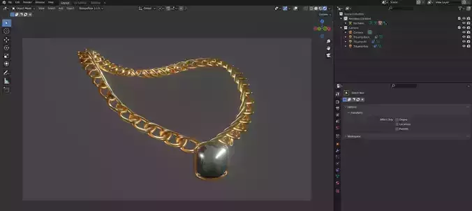 Neckless with a picture frame