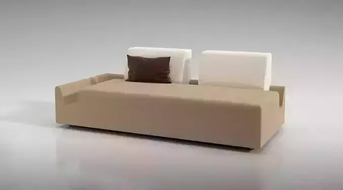 Brown And White Couch