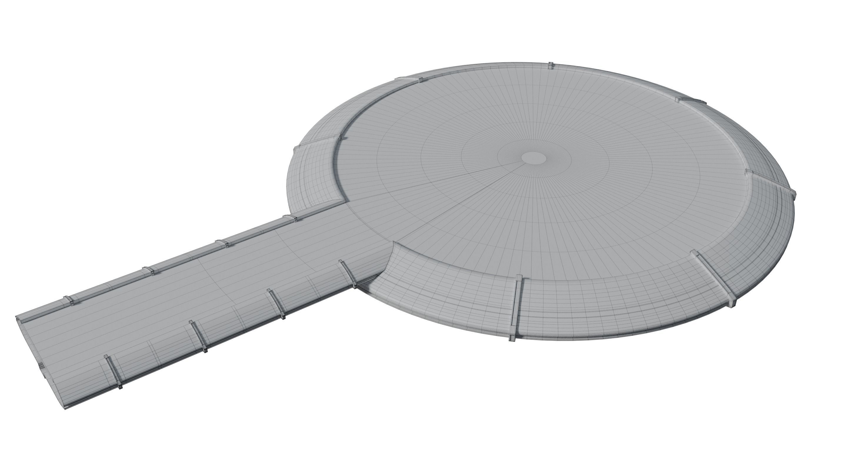 Sci-Fi Landing Platform Low-poly 3D model_15