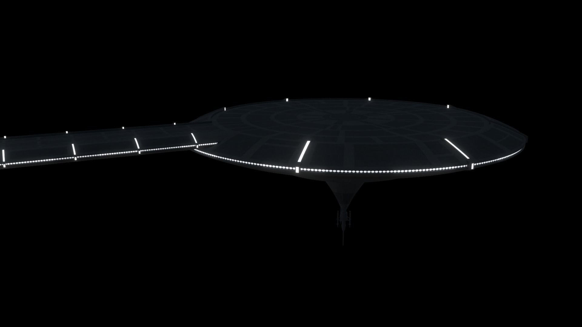 Sci-Fi Landing Platform Low-poly 3D model_3