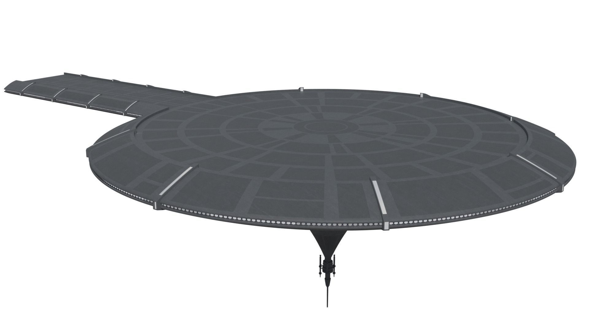 Sci-Fi Landing Platform Low-poly 3D model_5