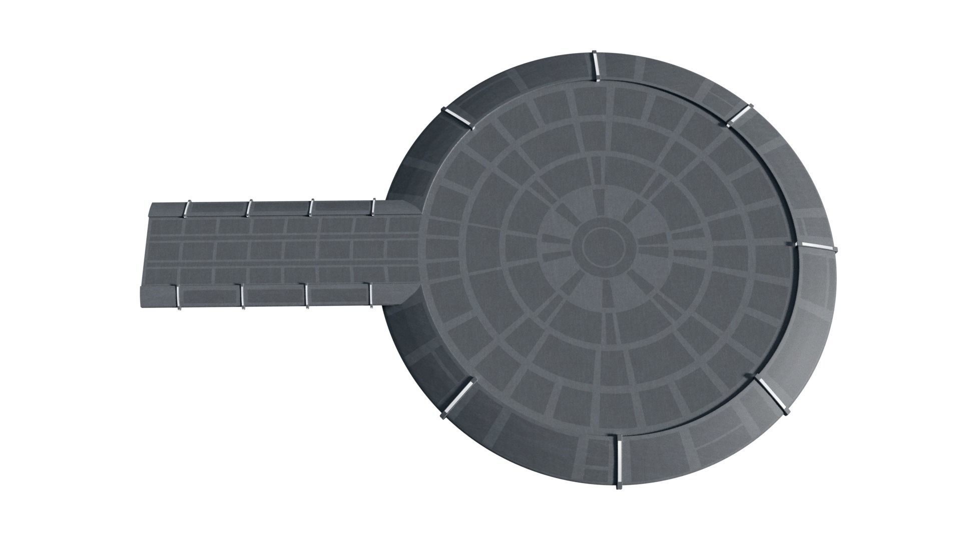 Sci-Fi Landing Platform Low-poly 3D model_14