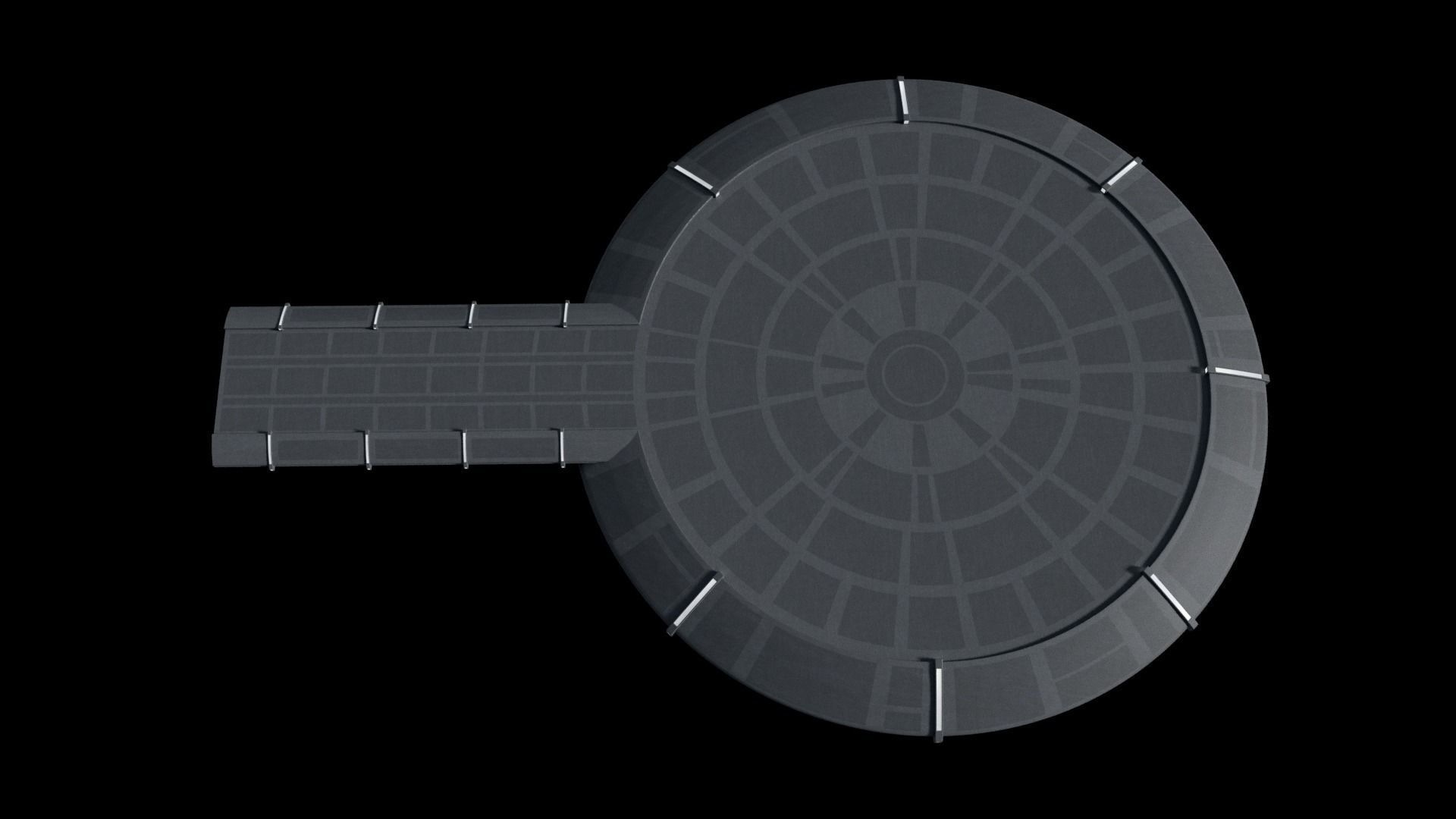 Sci-Fi Landing Platform Low-poly 3D model_12