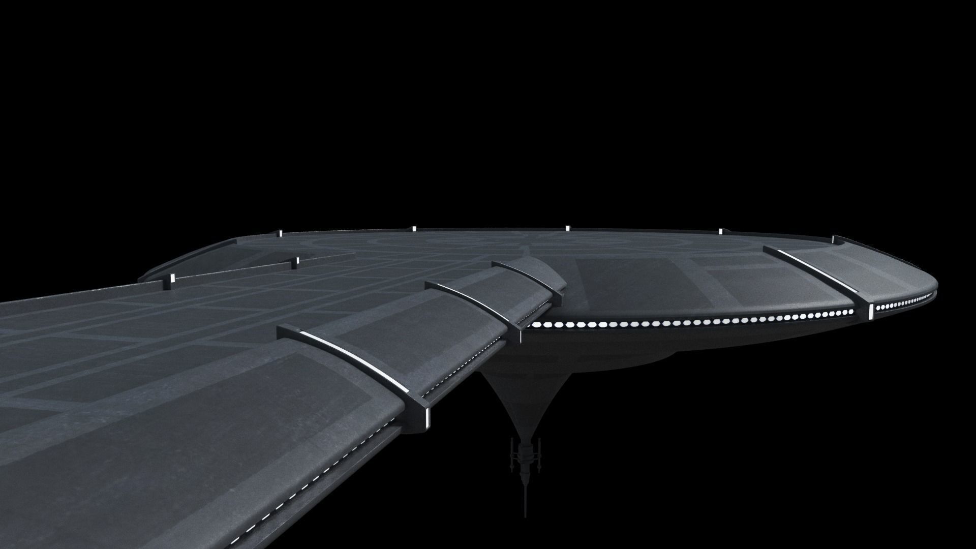 Sci-Fi Landing Platform Low-poly 3D model_13