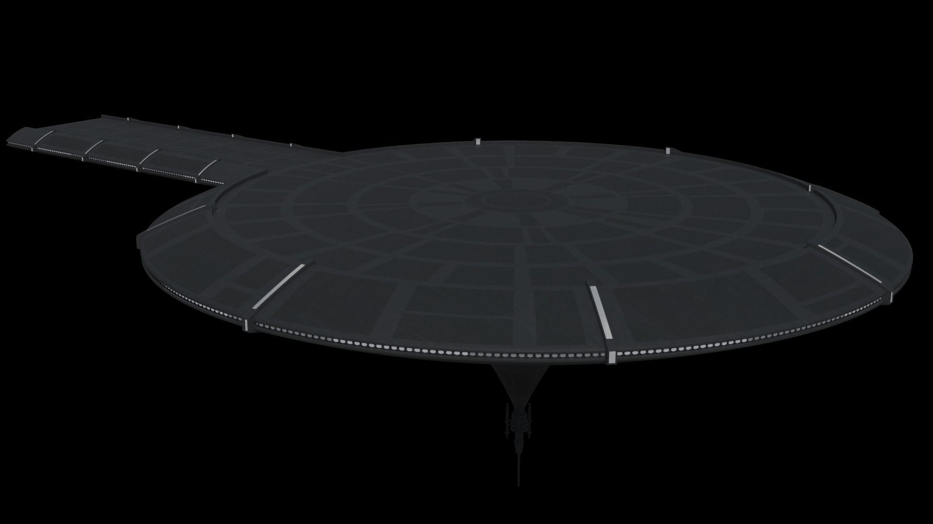 Sci-Fi Landing Platform Low-poly 3D model_4