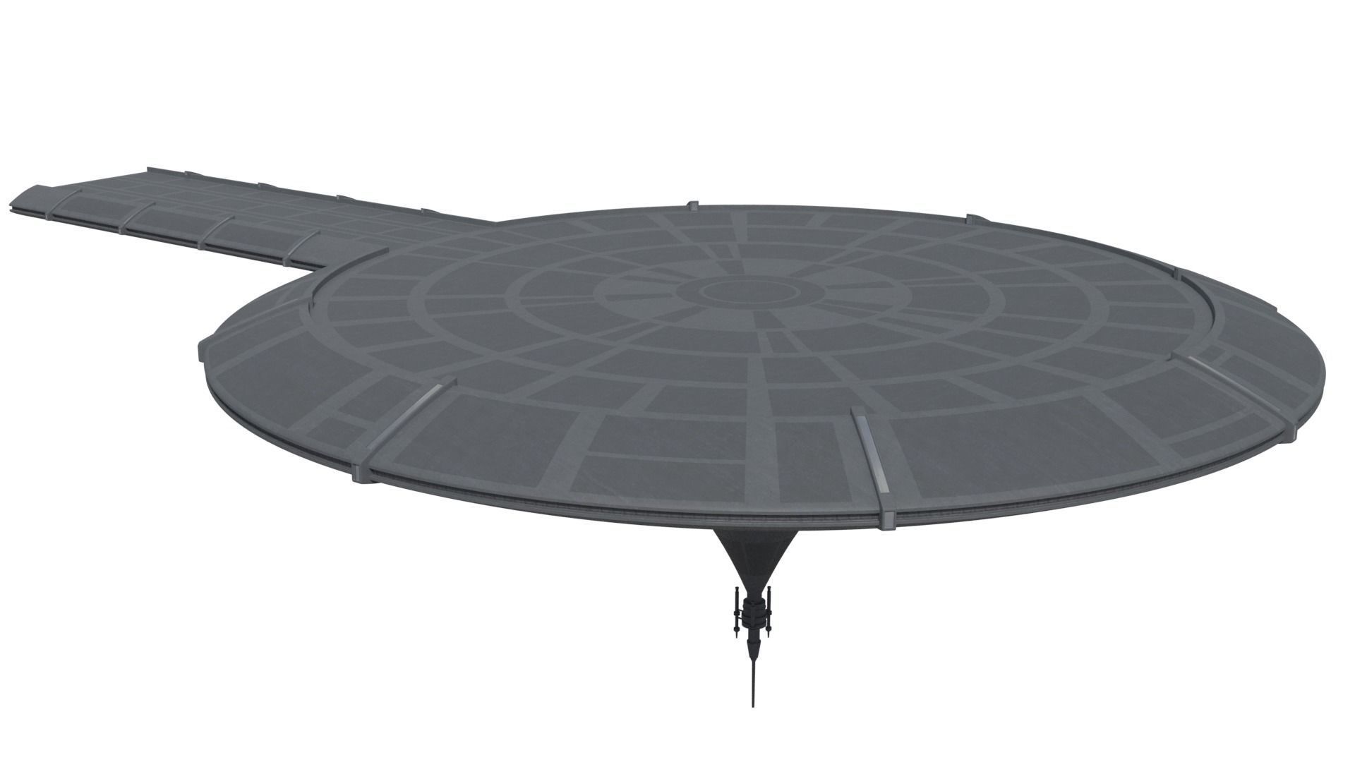 Sci-Fi Landing Platform Low-poly 3D model_7
