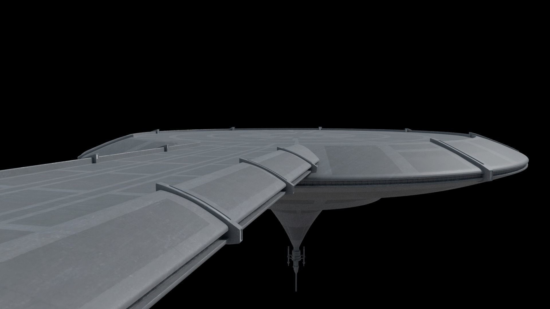 Sci-Fi Landing Platform Low-poly 3D model_8