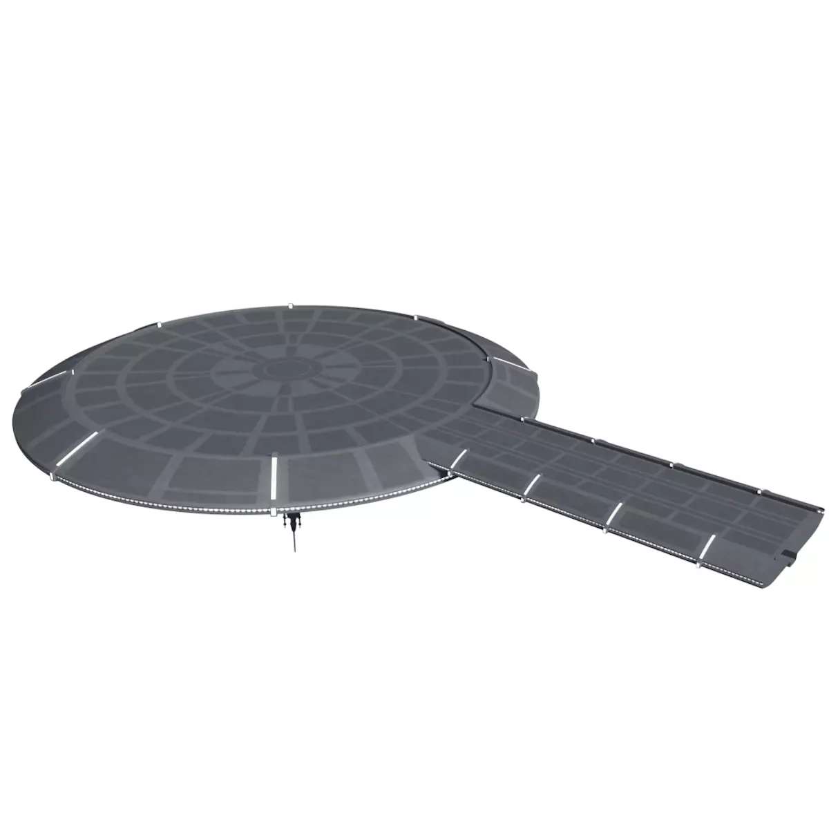 Sci-Fi Landing Platform Low-poly 3D model_0