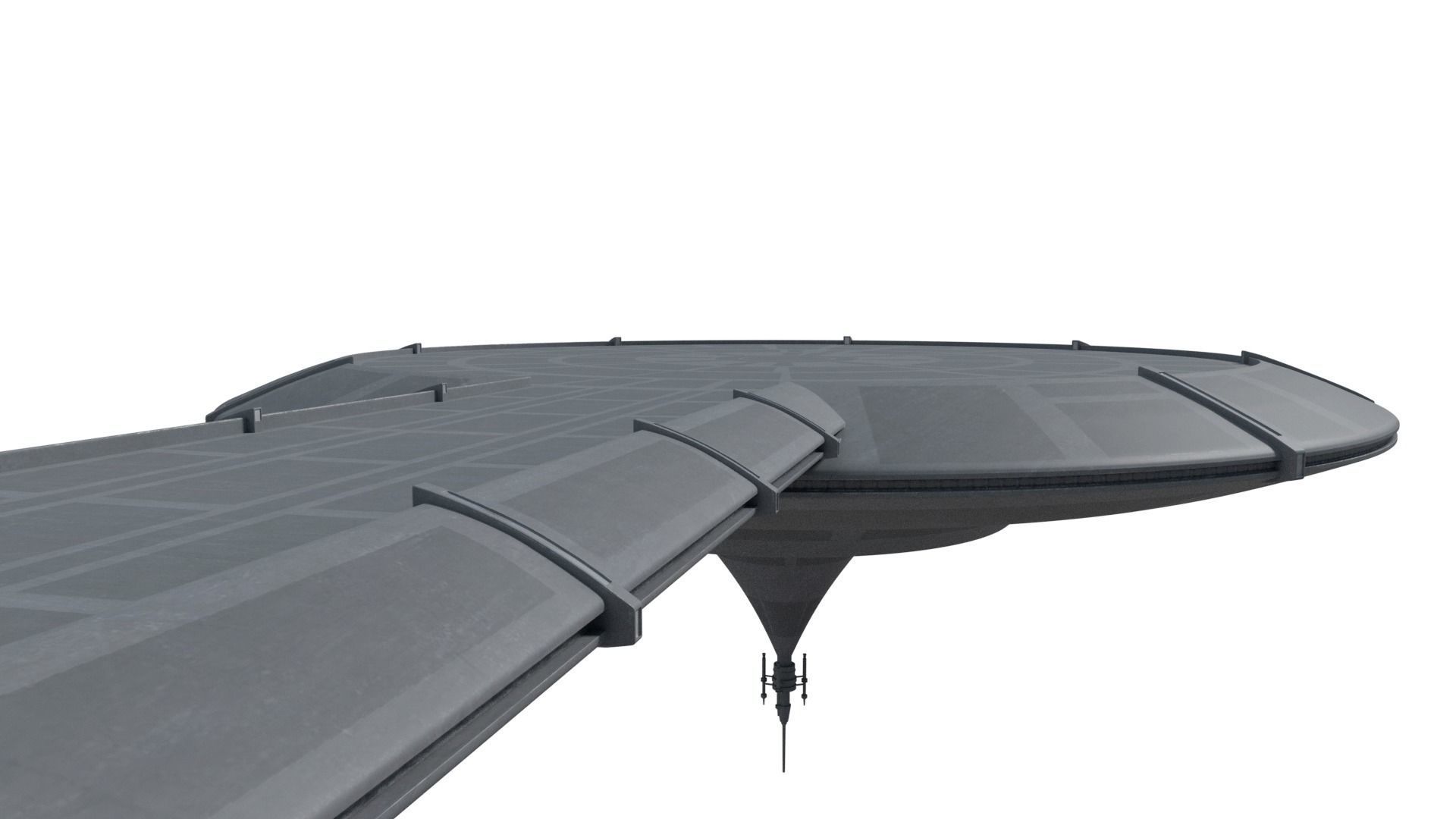 Sci-Fi Landing Platform Low-poly 3D model_9