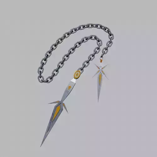 PBR Concept dagger game ready Low-poly 3D model