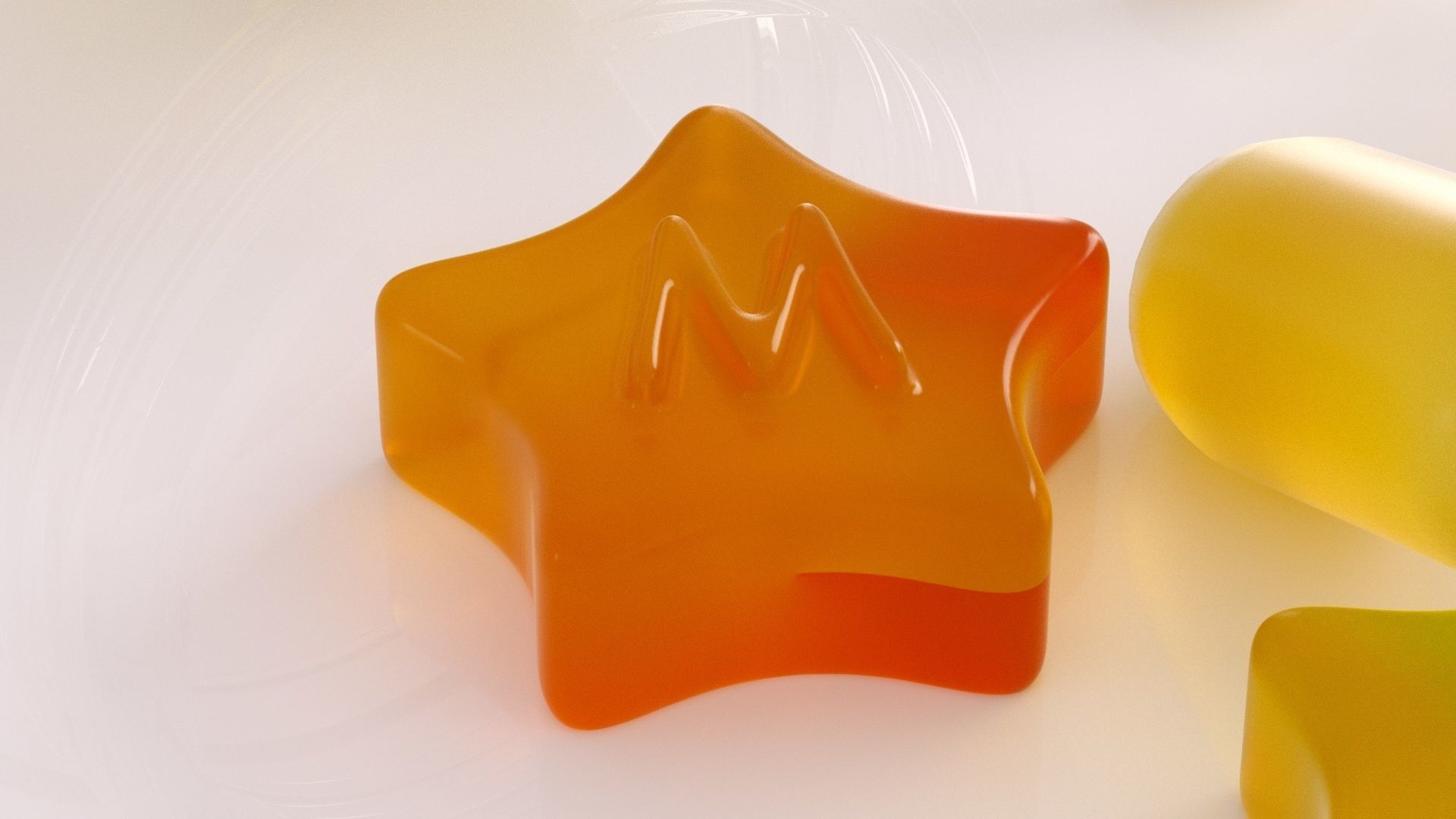 3D soft candy in a bottle model 3D model_3