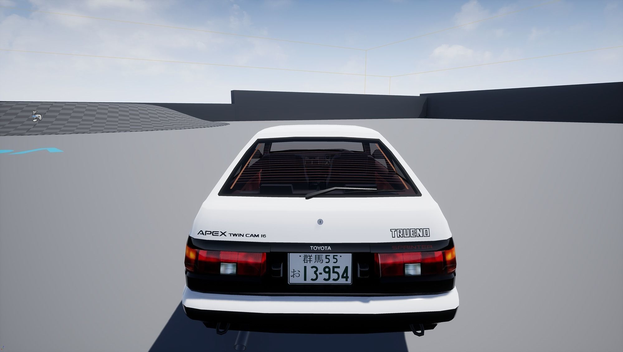Toyota Trueno AE86 Initial D stylized Low-poly 3D model_17