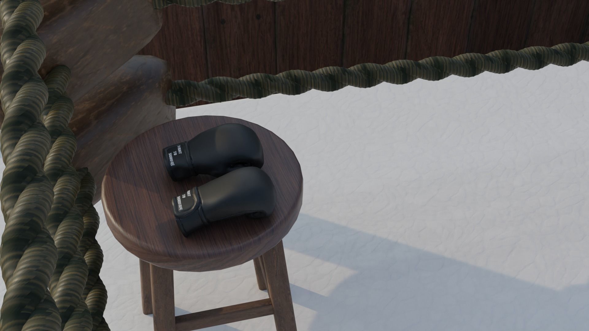 Boxing ring 3D model_6