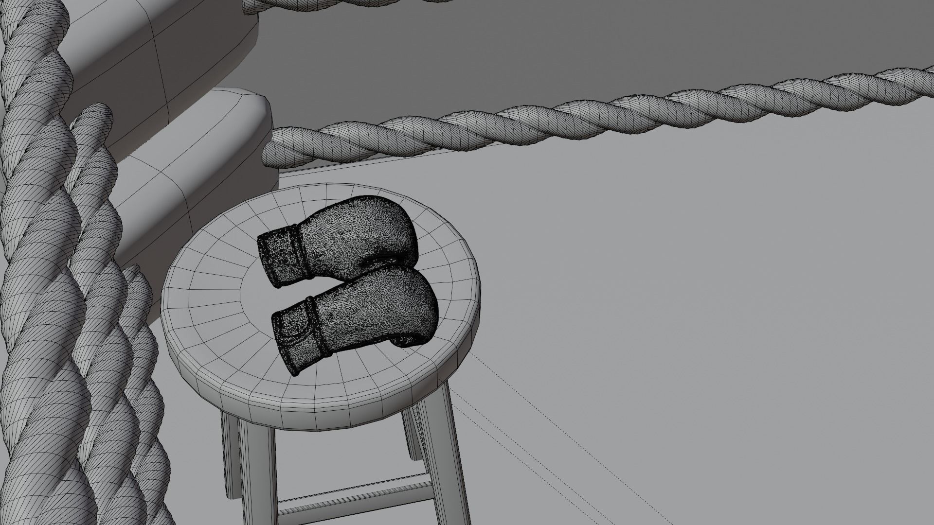 Boxing ring 3D model_12