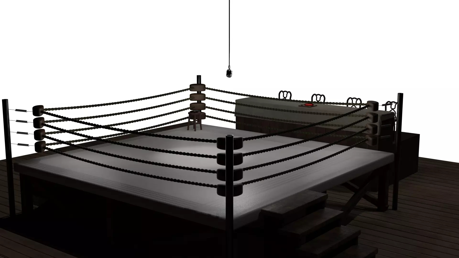 Boxing ring 3D model_0