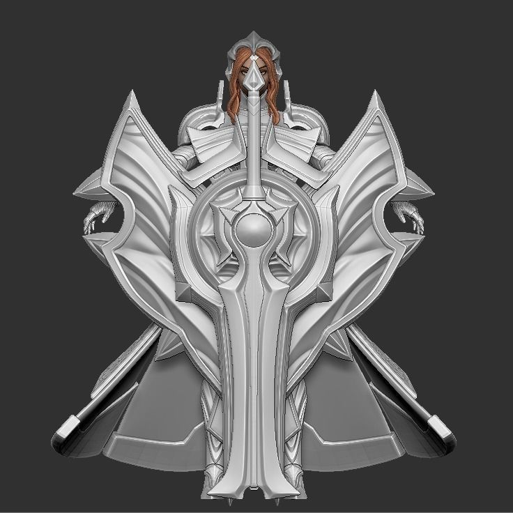 Leona Fanart Statue 3D print model_5