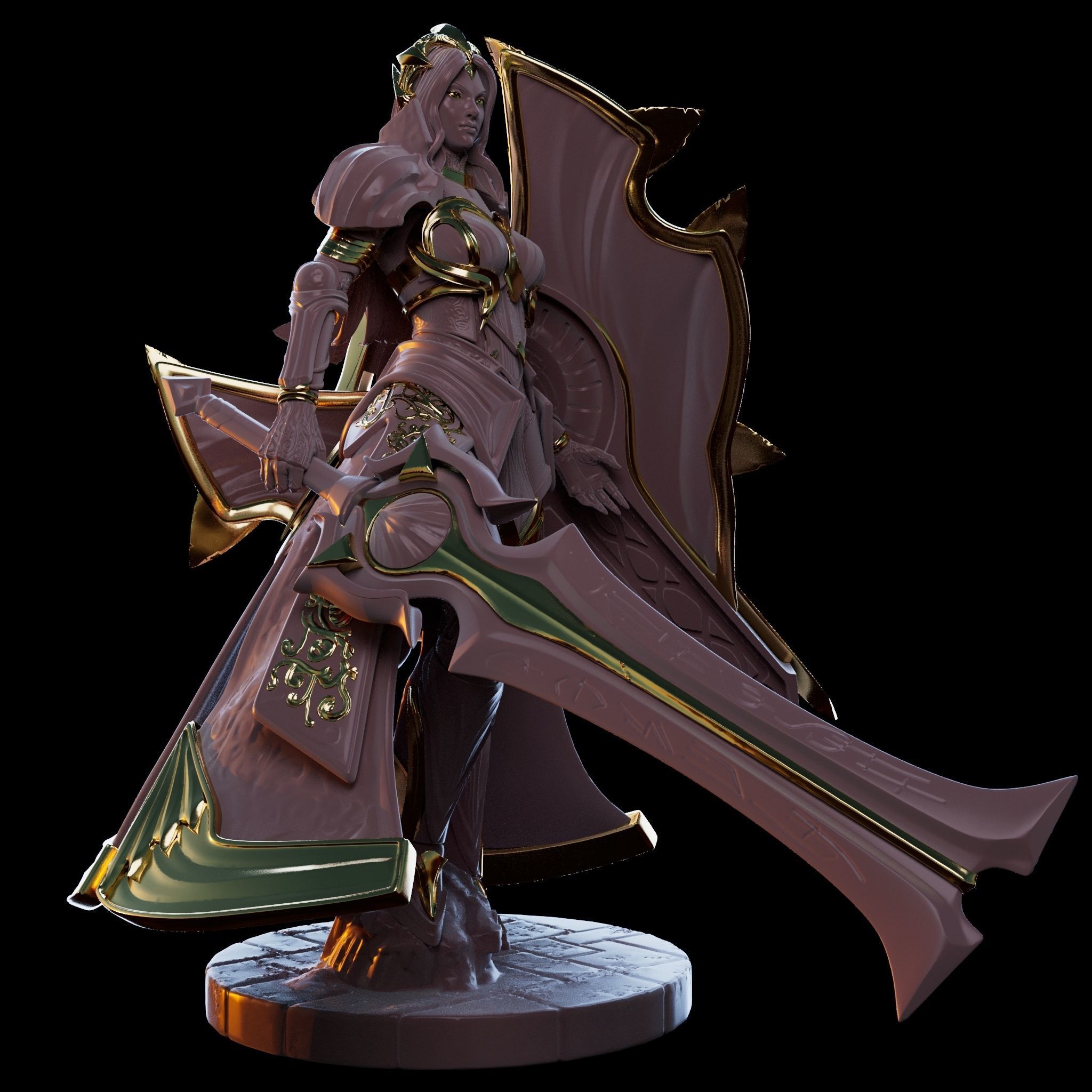 Leona Fanart Statue 3D print model_3