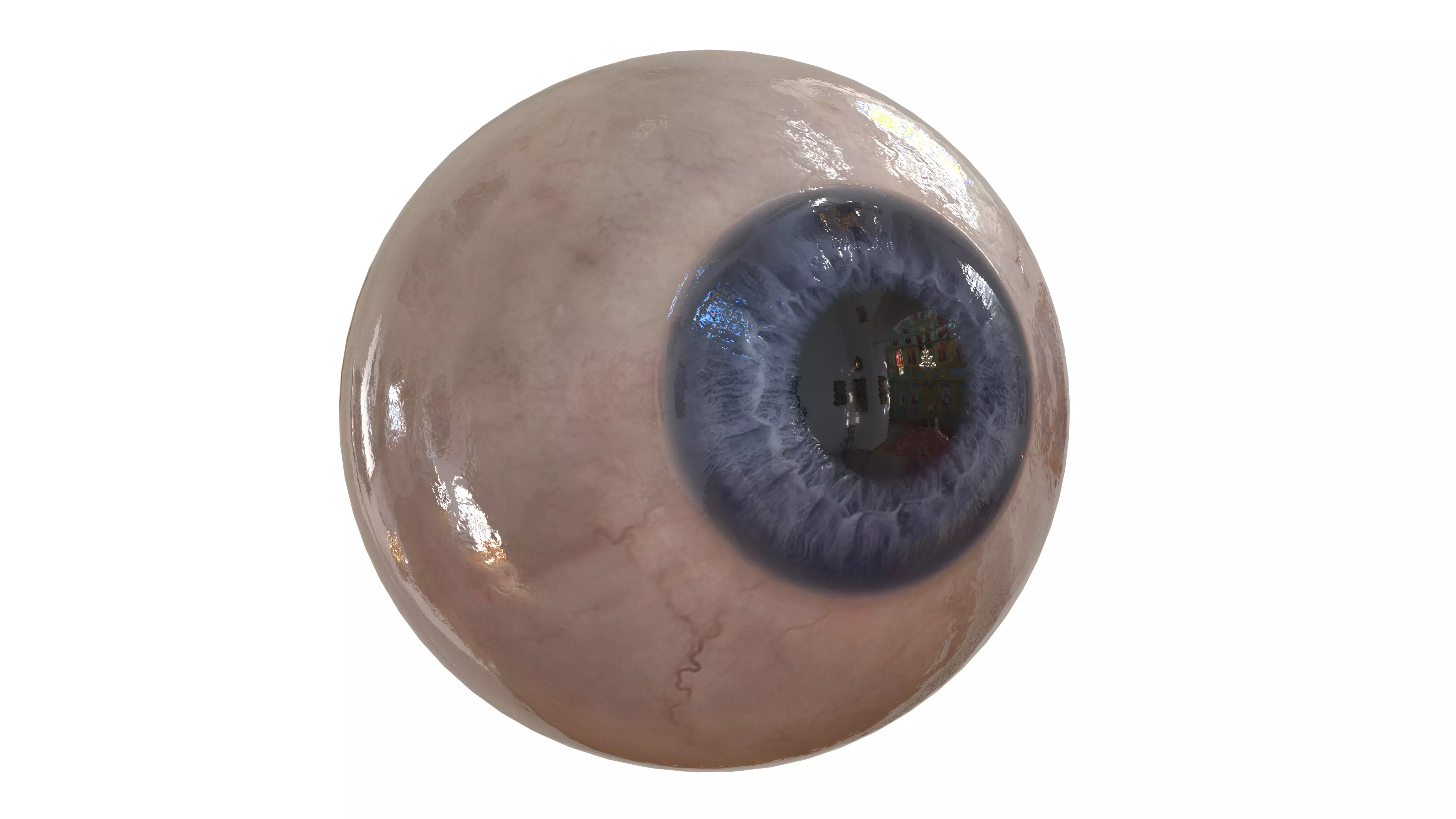 Human Eye Low-poly 3D model_0