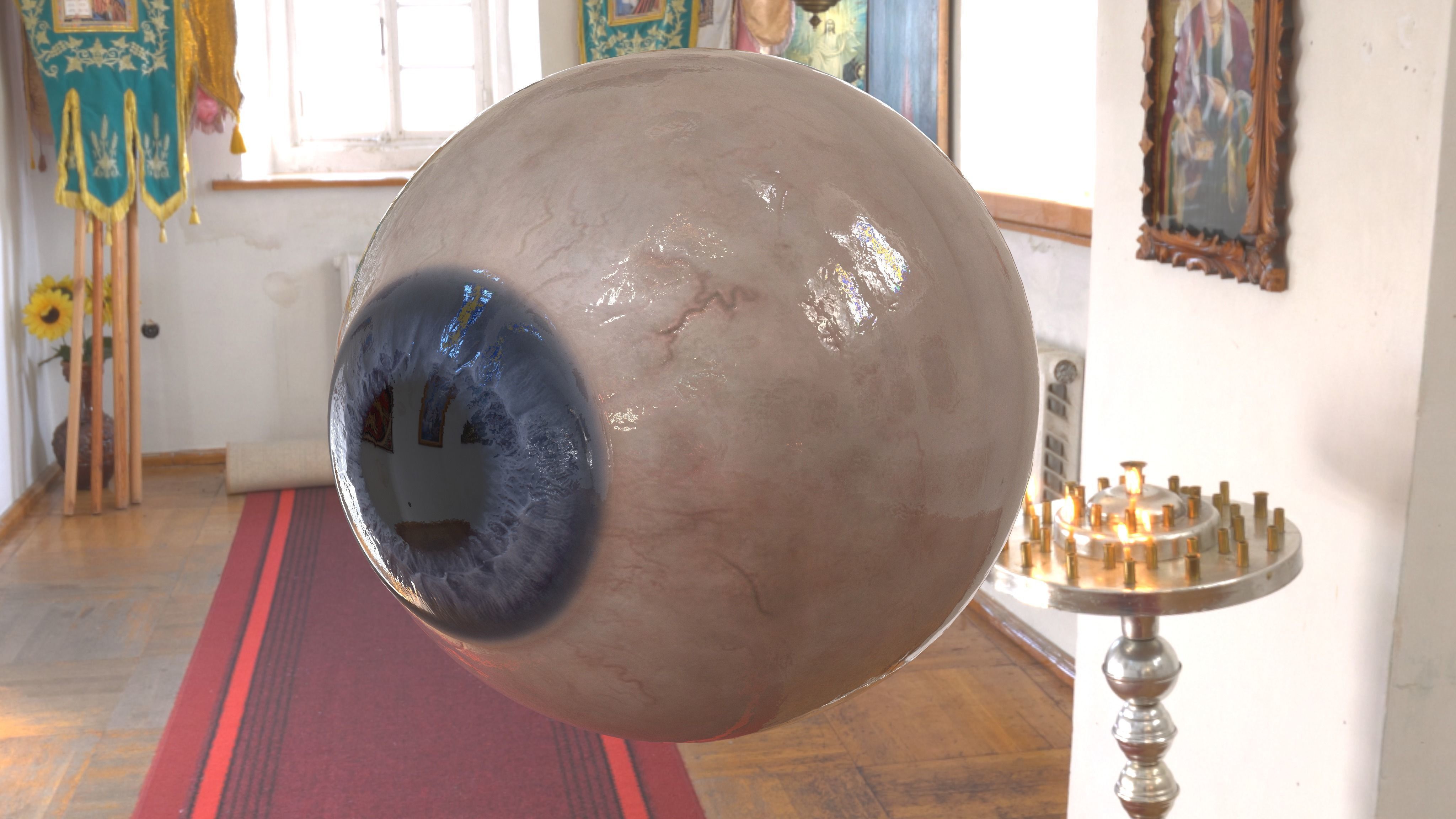 Human Eye Low-poly 3D model_1