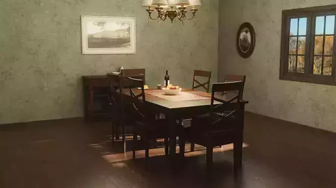 Dining Room Set 3D Model Collection