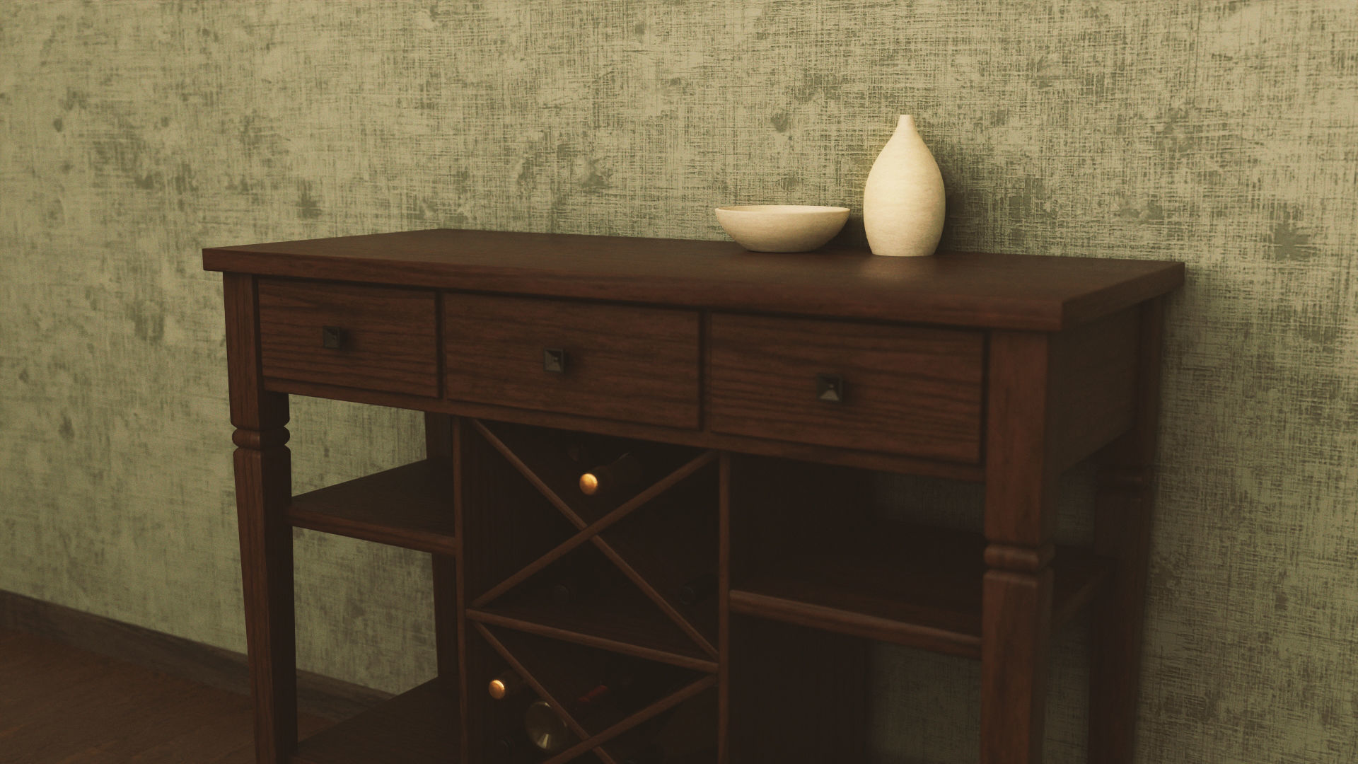 Dining Room Set 3D Model Collection_9