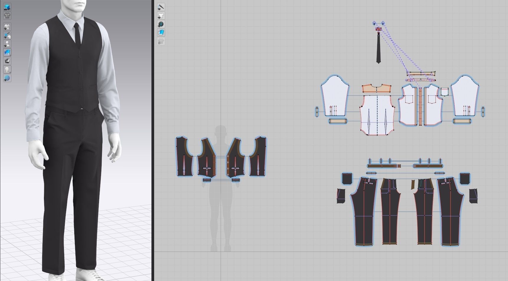 Shirt and Waistcoat 3D model_11