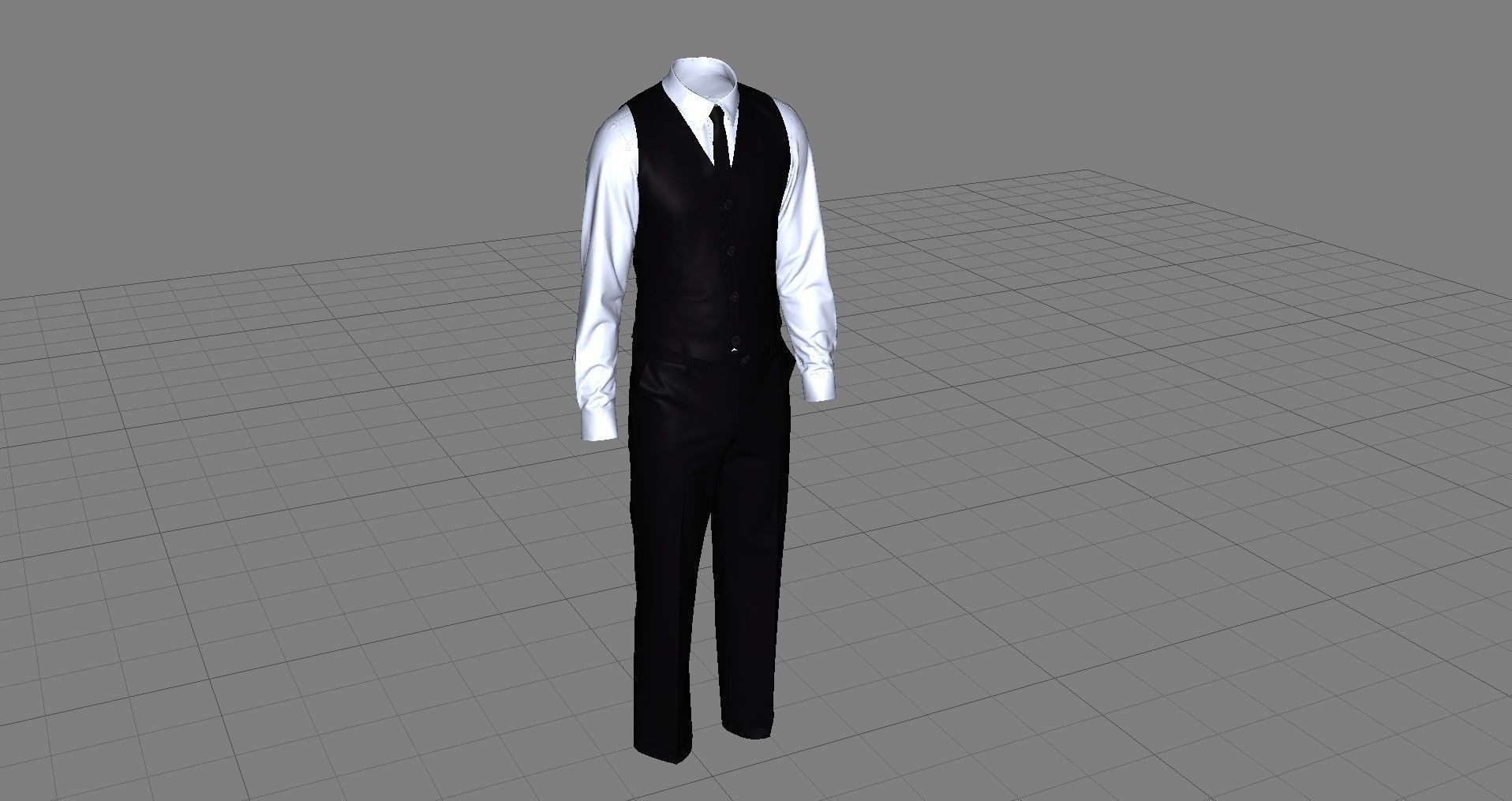 Shirt and Waistcoat 3D model_8