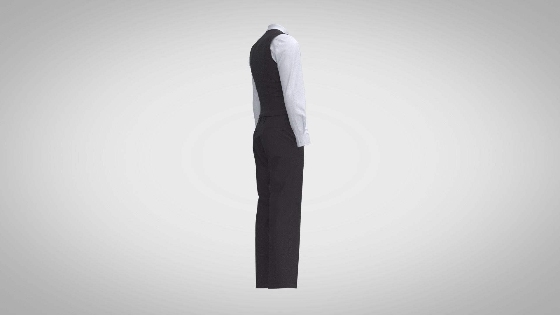 Shirt and Waistcoat 3D model_6