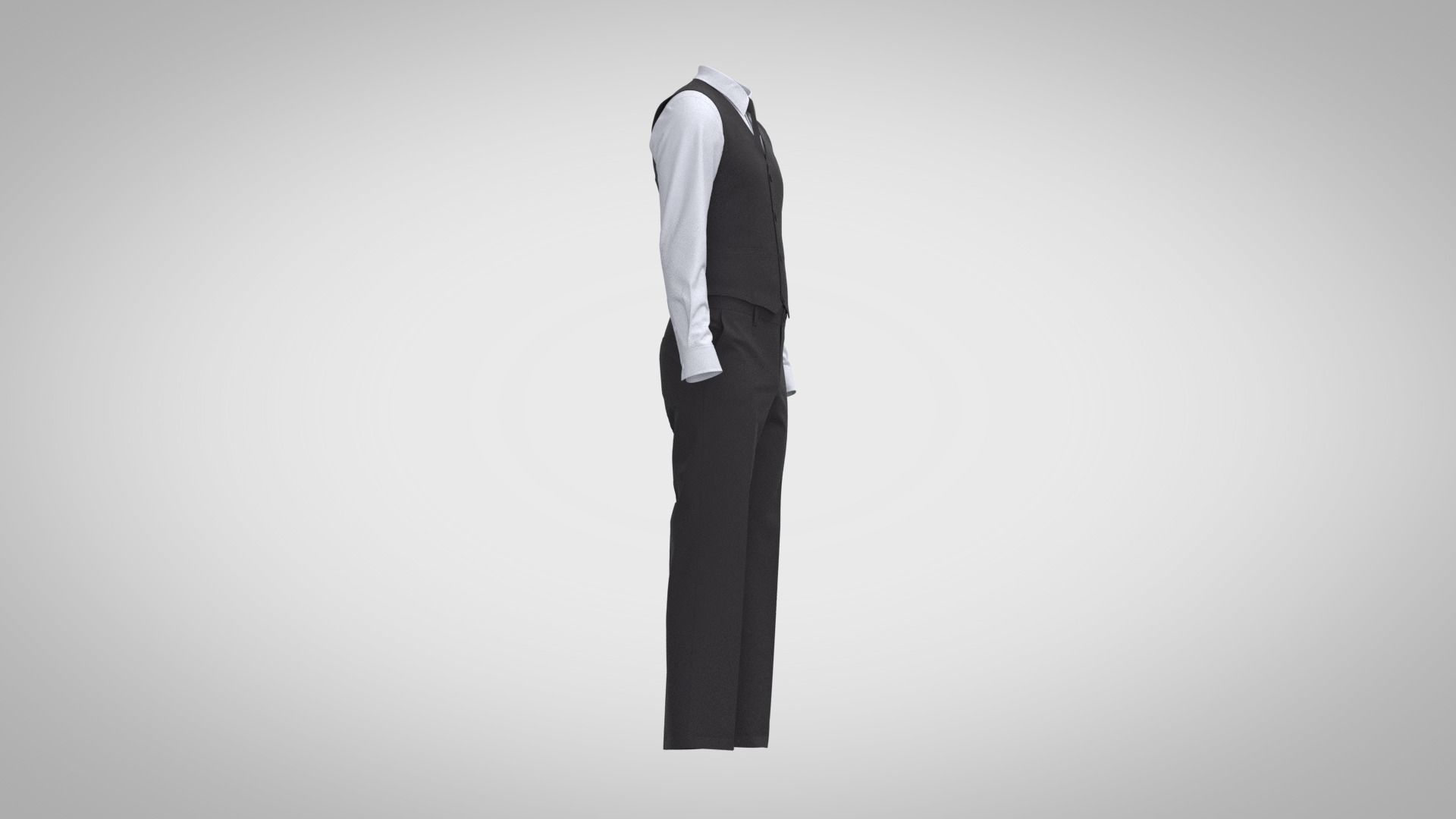 Shirt and Waistcoat 3D model_5