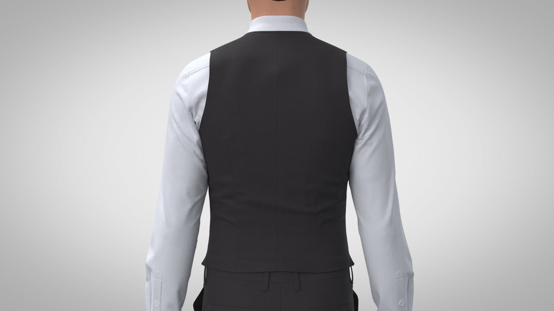 Shirt and Waistcoat 3D model_3