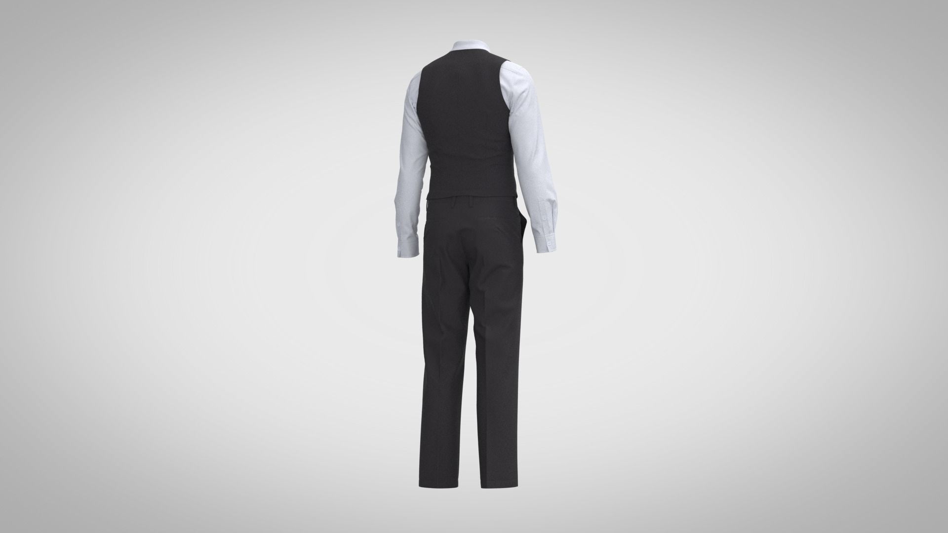 Shirt and Waistcoat 3D model_7