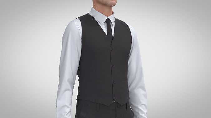 Shirt and Waistcoat 3D model