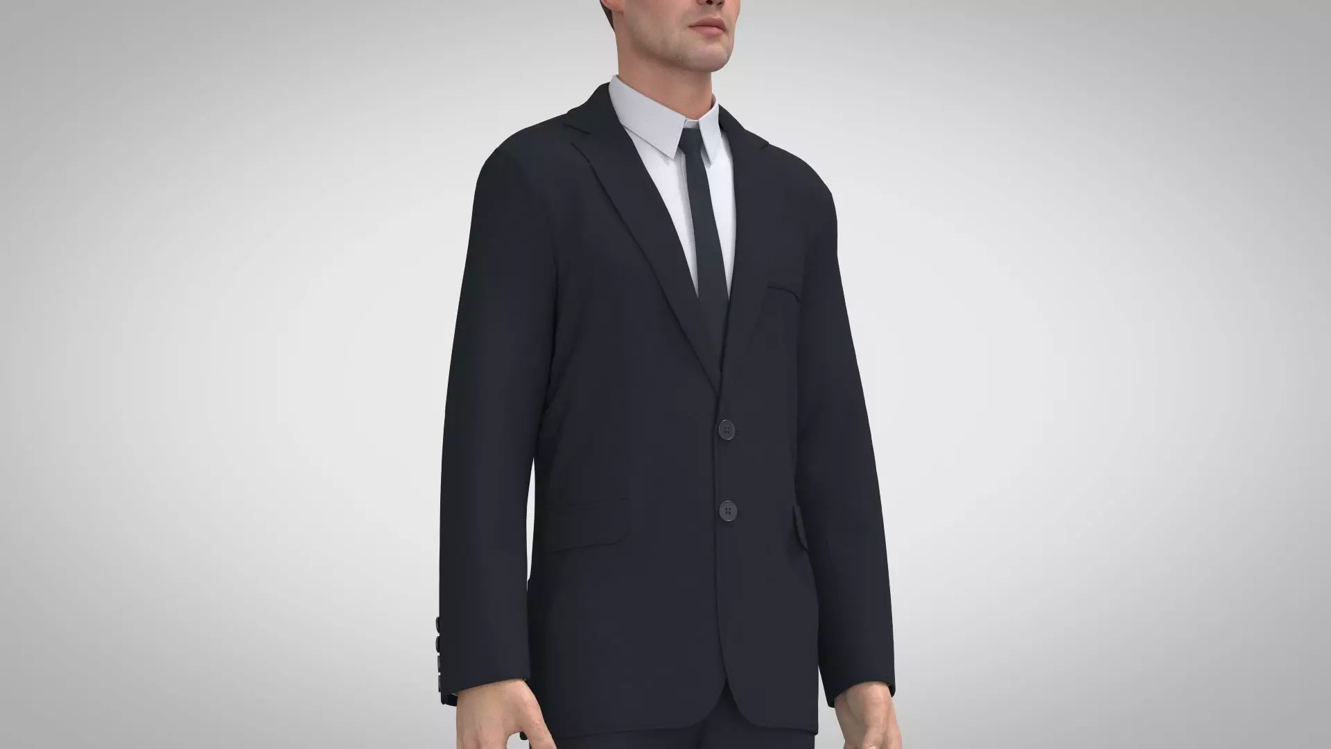 Men Suit 3D model_0