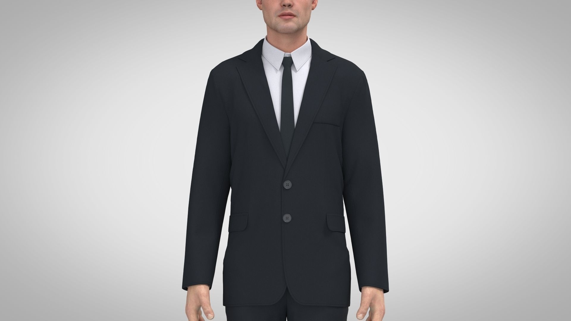 Men Suit 3D model_4