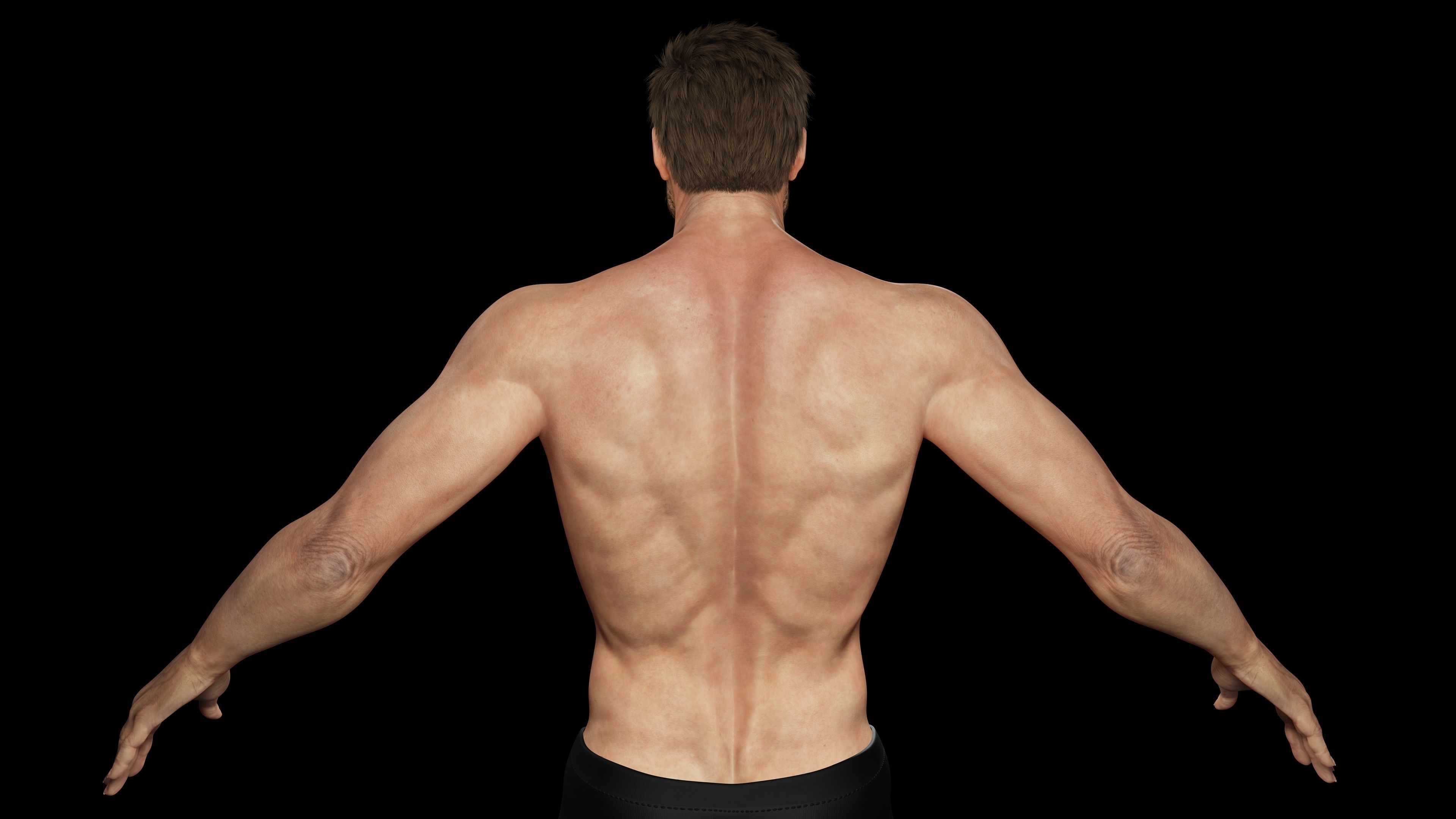 Realistic Man livelink Low-poly 3D model_4