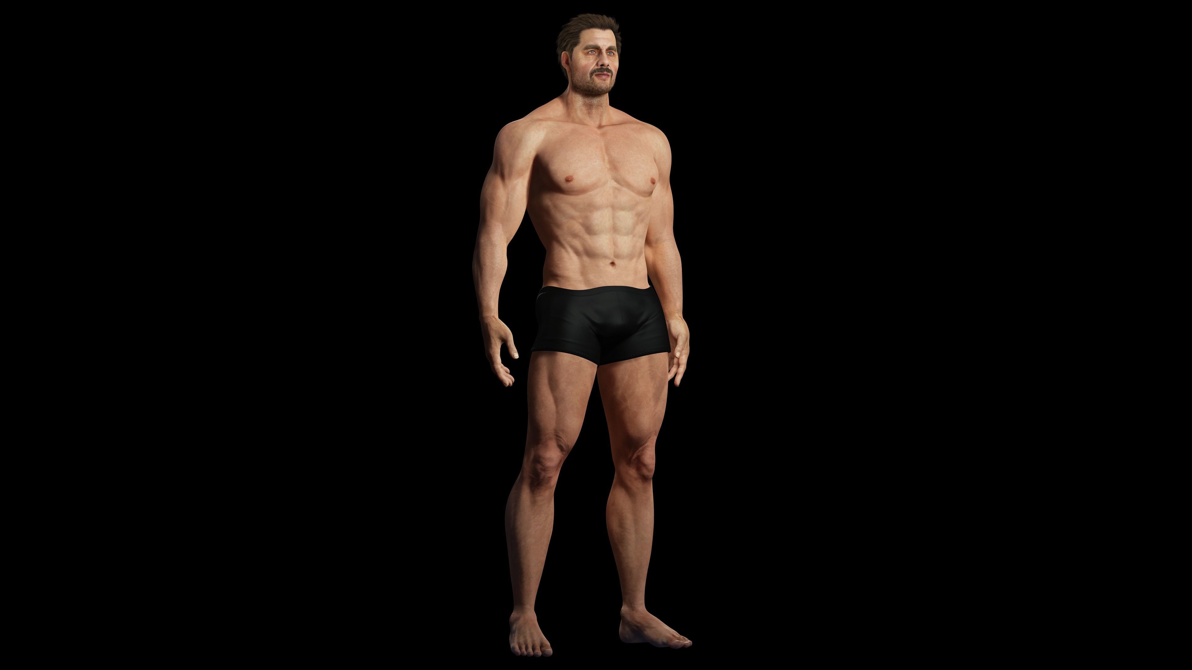 Realistic Man livelink Low-poly 3D model_16